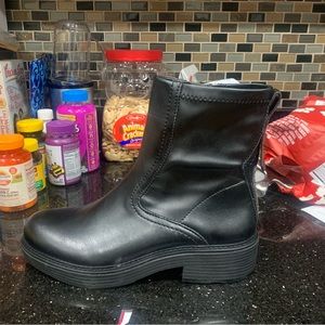 Brand New Black Leather boots. Never worn. Wrong size was sent to me so selling